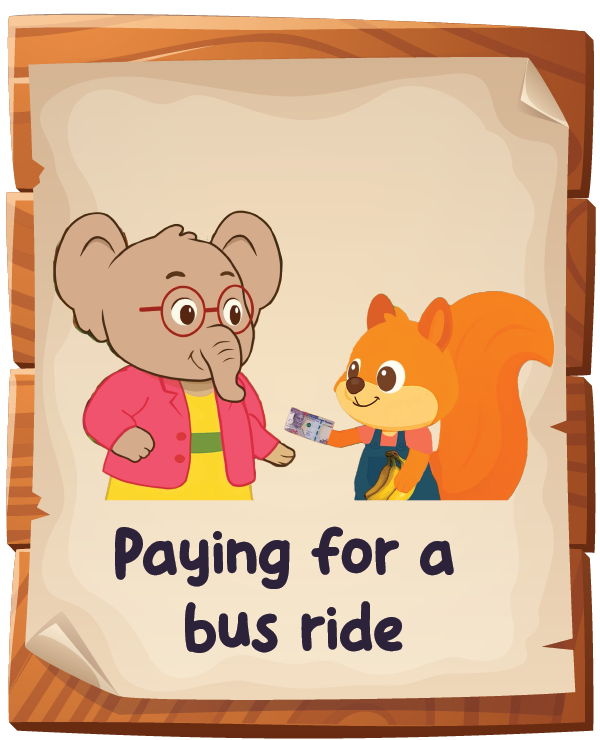 Paying for a bus ride